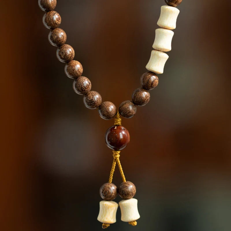 "Timeless Elegance" Handcrafted Golden & Purple Sandalwood Bracelets – Spiritual & Stylish Lady's Gifts