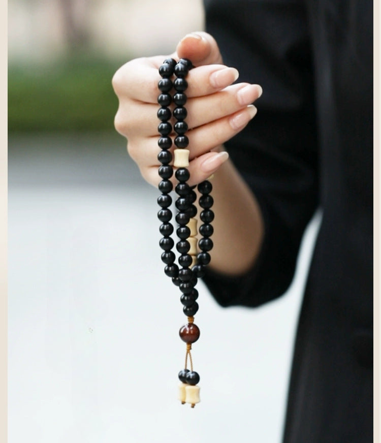 "Timeless Elegance" Handcrafted Golden & Purple Sandalwood Bracelets – Spiritual & Stylish Lady's Gifts