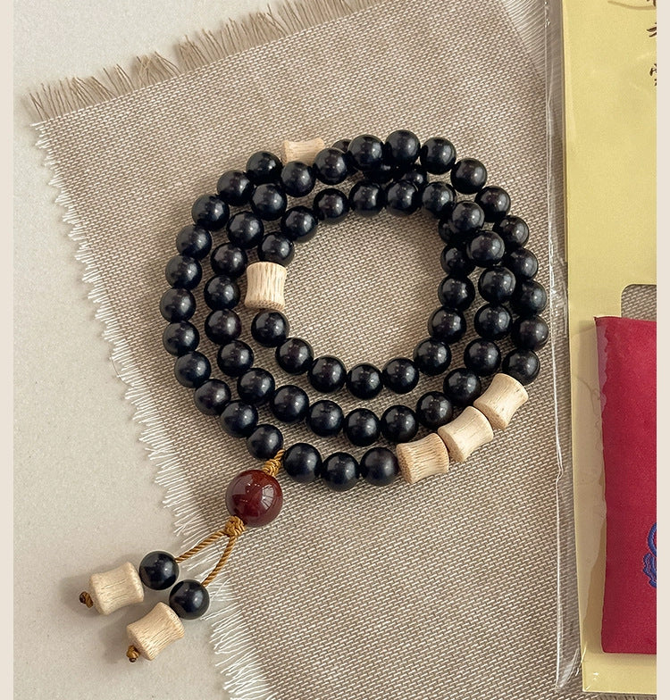 "Timeless Elegance" Handcrafted Golden & Purple Sandalwood Bracelets – Spiritual & Stylish Lady's Gifts