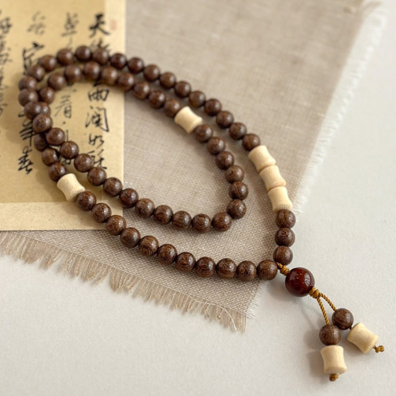 "Timeless Elegance" Handcrafted Golden & Purple Sandalwood Bracelets – Spiritual & Stylish Lady's Gifts