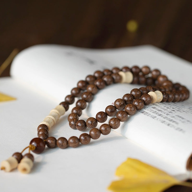 "Timeless Elegance" Handcrafted Golden & Purple Sandalwood Bracelets – Spiritual & Stylish Lady's Gifts