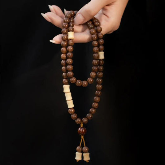 "Timeless Elegance" Handcrafted Golden & Purple Sandalwood Bracelets – Spiritual & Stylish Lady's Gifts