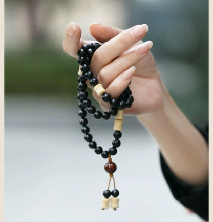 "Timeless Elegance" Handcrafted Golden & Purple Sandalwood Bracelets – Spiritual & Stylish Lady's Gifts