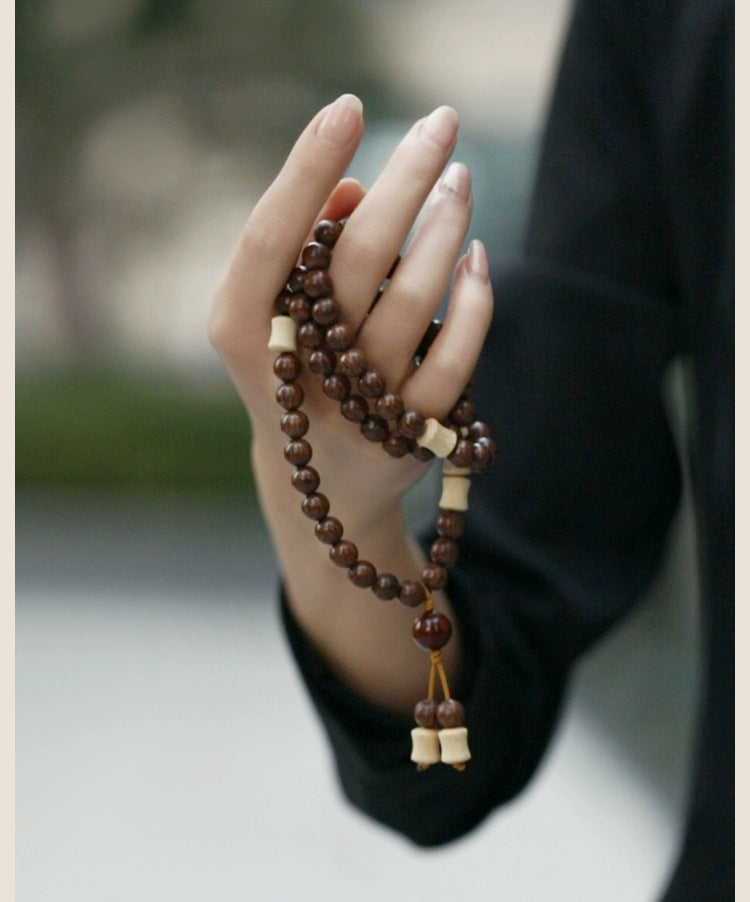 "Timeless Elegance" Handcrafted Golden & Purple Sandalwood Bracelets – Spiritual & Stylish Lady's Gifts