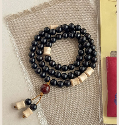 "Timeless Elegance" Handcrafted Golden & Purple Sandalwood Bracelets – Spiritual & Stylish Lady's Gifts